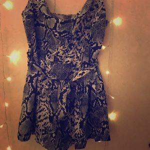 snake skin print romper